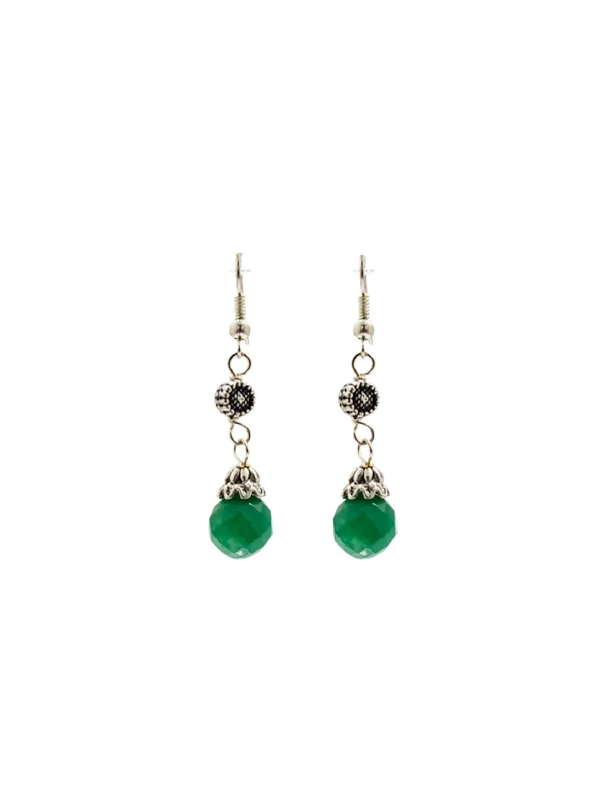 pendientes con aventurina natural verde