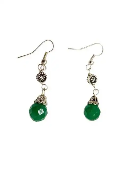 pendientes con colgante de aventurina natural