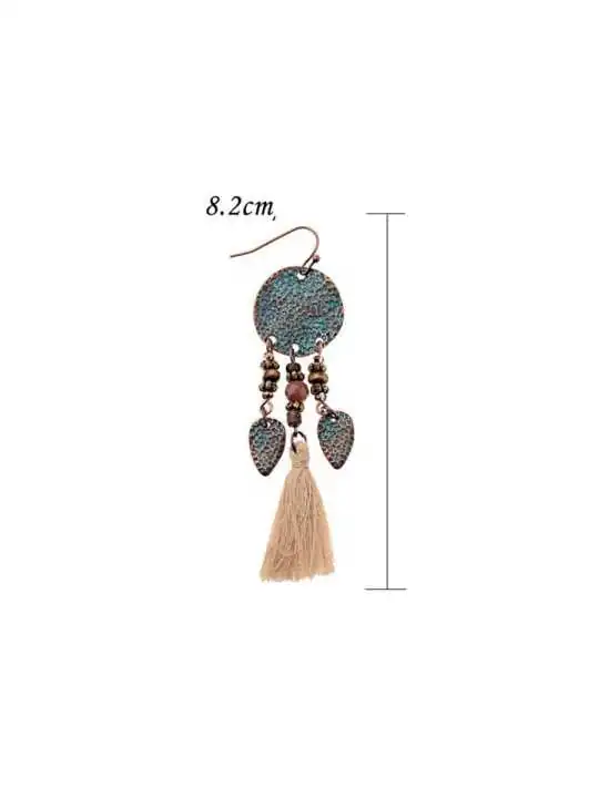 pendientes largos estilo hippie