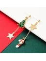 Pendientes superoriginales de la Navidad con estrella