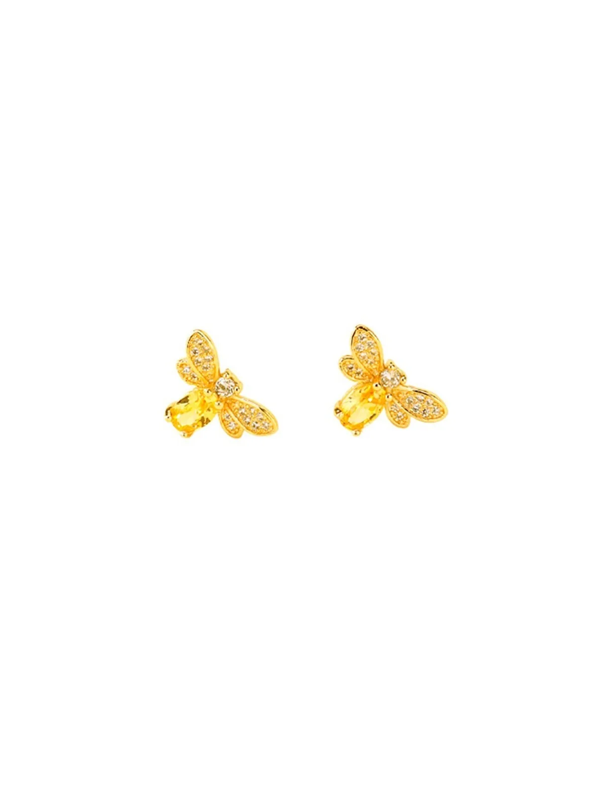 pendientes dorados abejitas