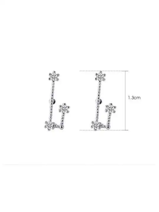 Pendientes minimalistas de la constelación de tauro
