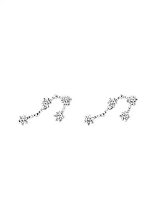 Pendientes minimalistas de la constelación de geminis