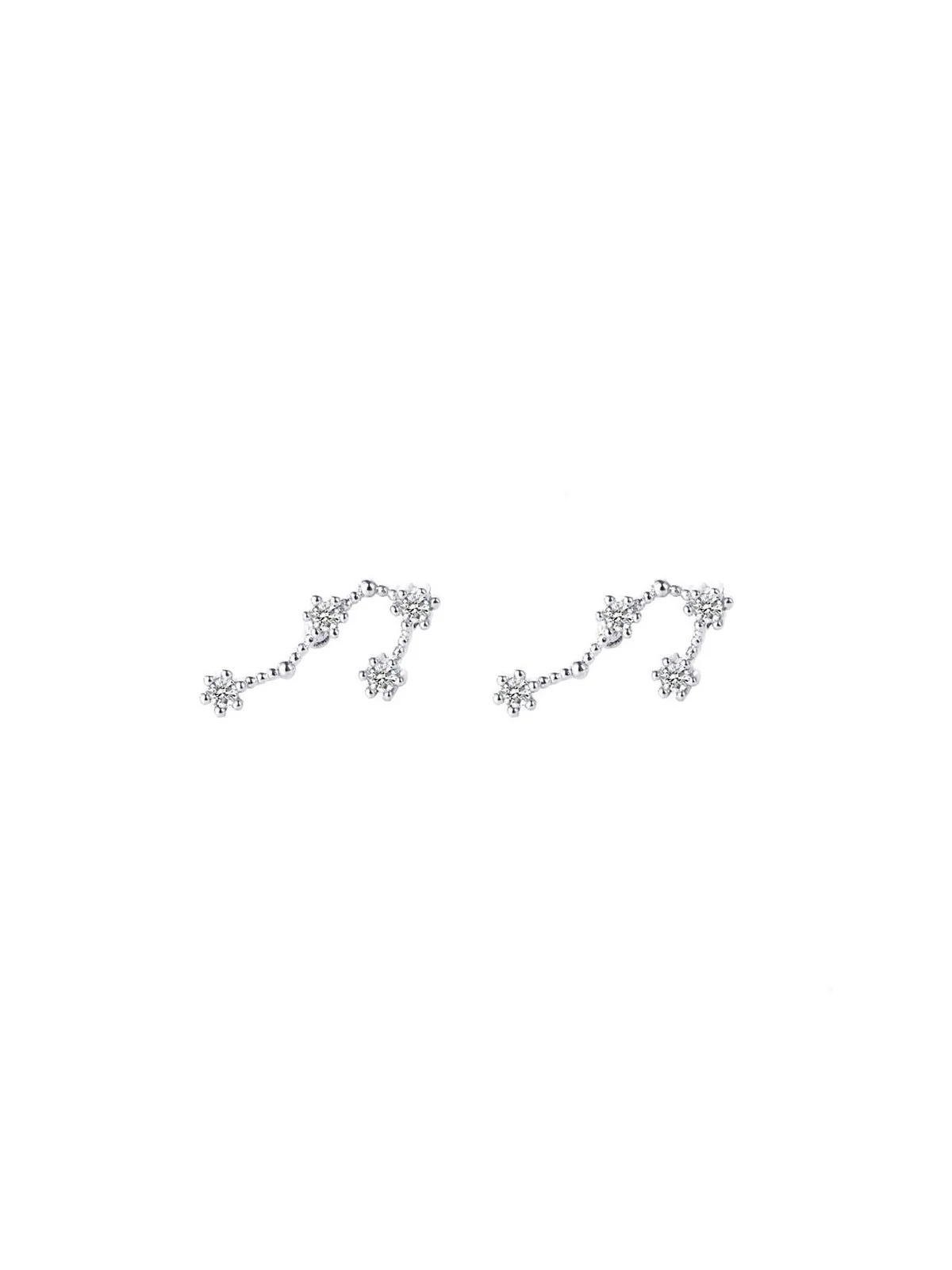 Pendientes minimalistas de la constelación de geminis