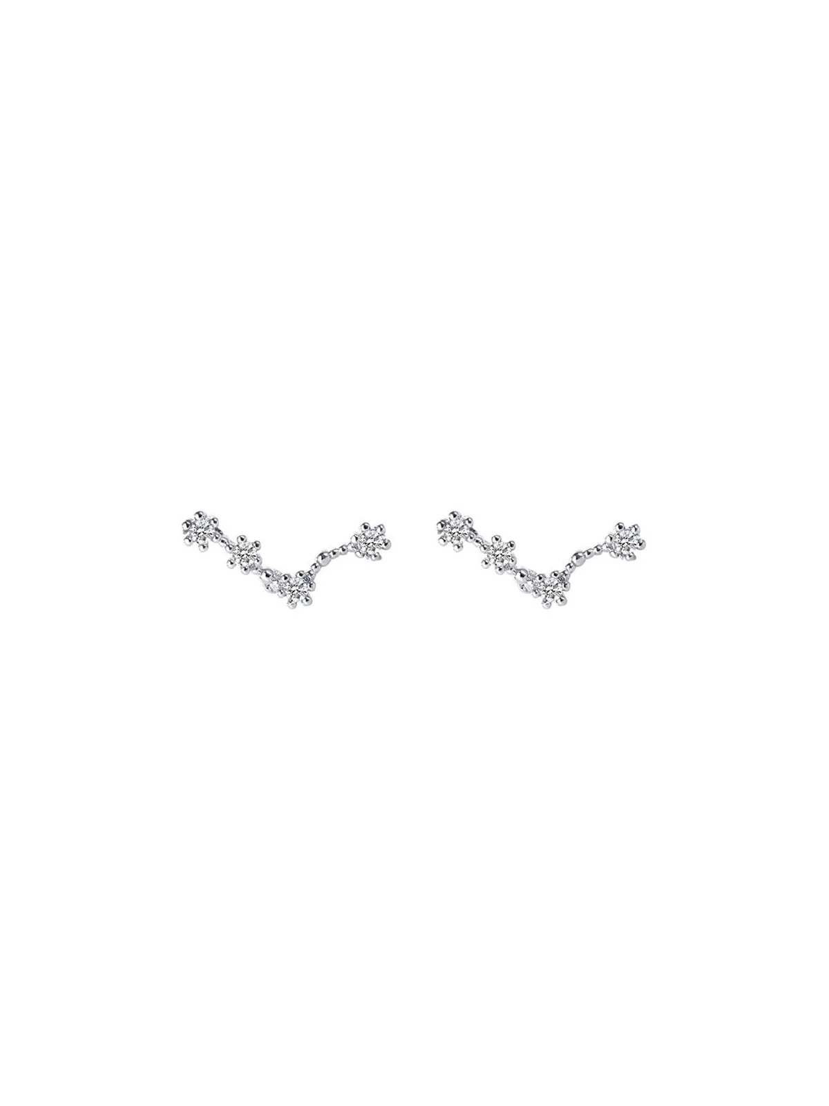 Pendientes minimalistas de la constelación de piscis