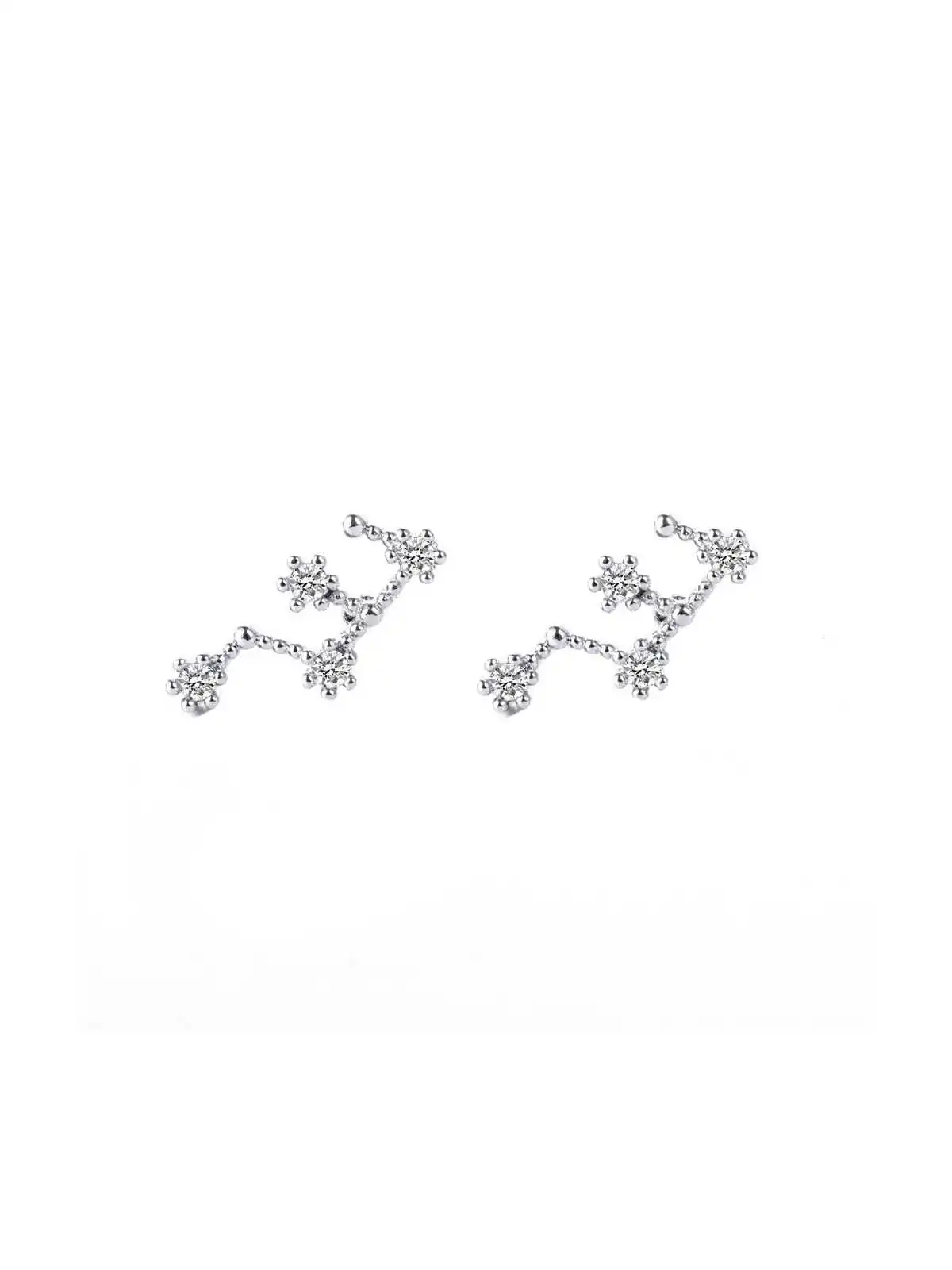 Pendientes minimalistas de la constelación de virgo
