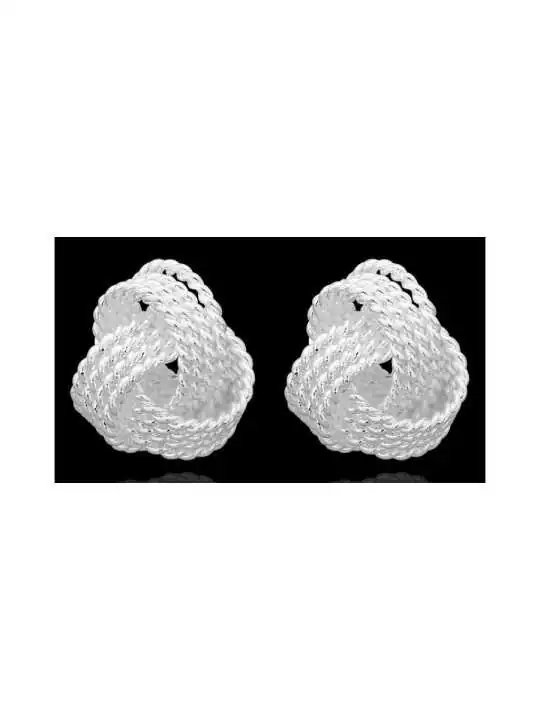 Pendientes diseño plateados