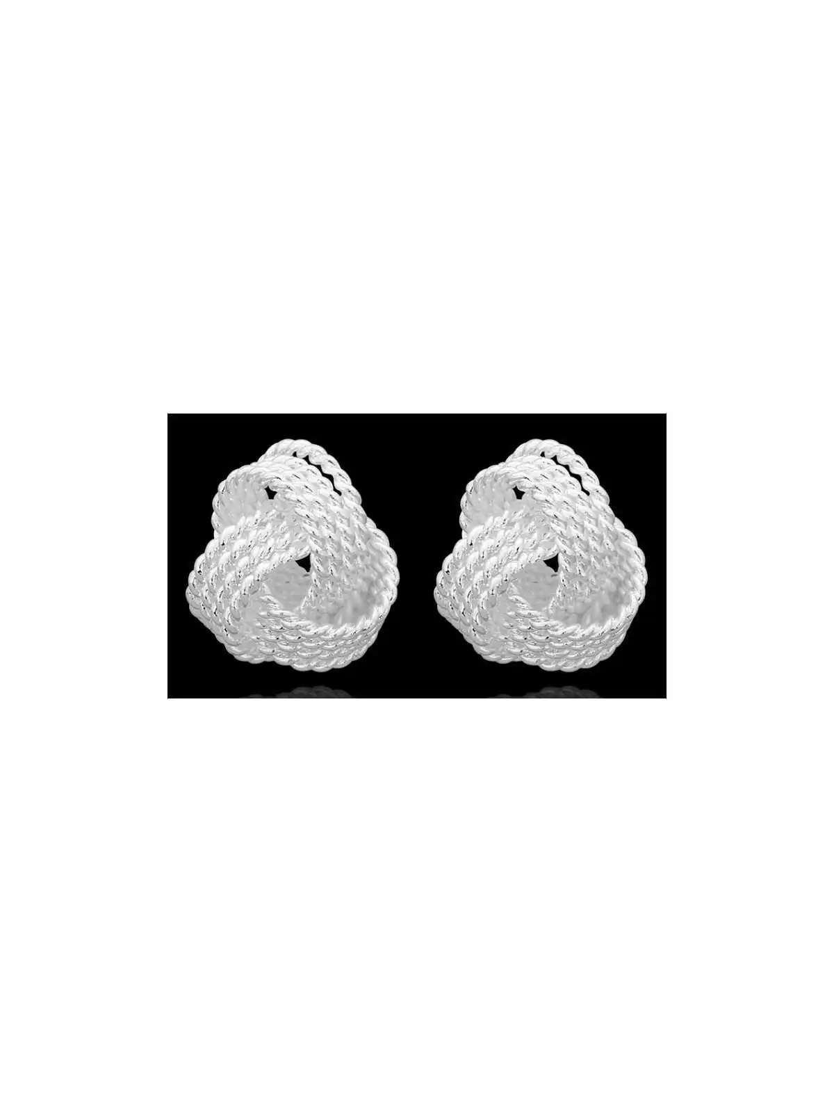 Pendientes diseño plateados