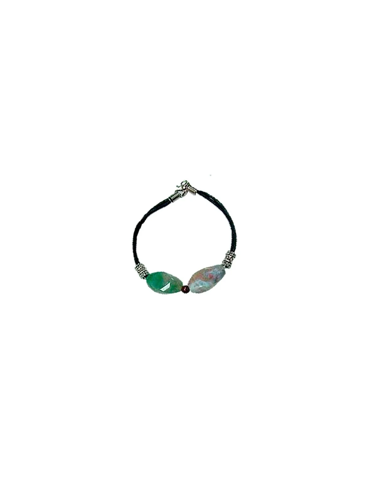 Brazalete agatas de la India verdes