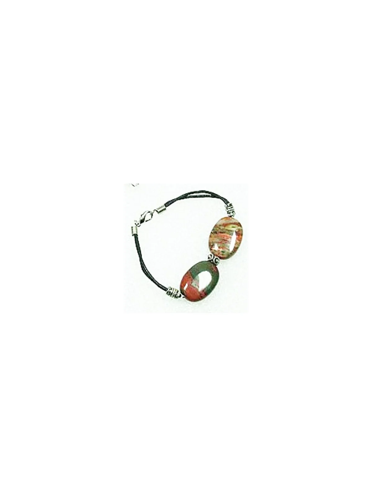 pulsera con agatas musgo ovaladas