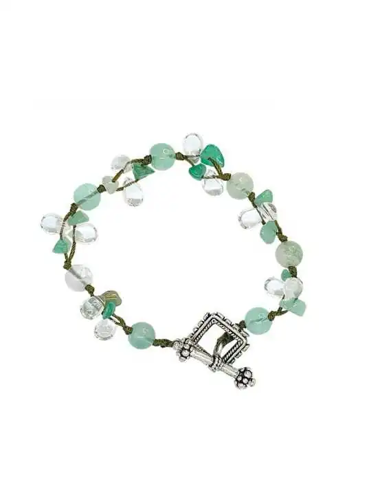 Pulsera anudada con aventurinas