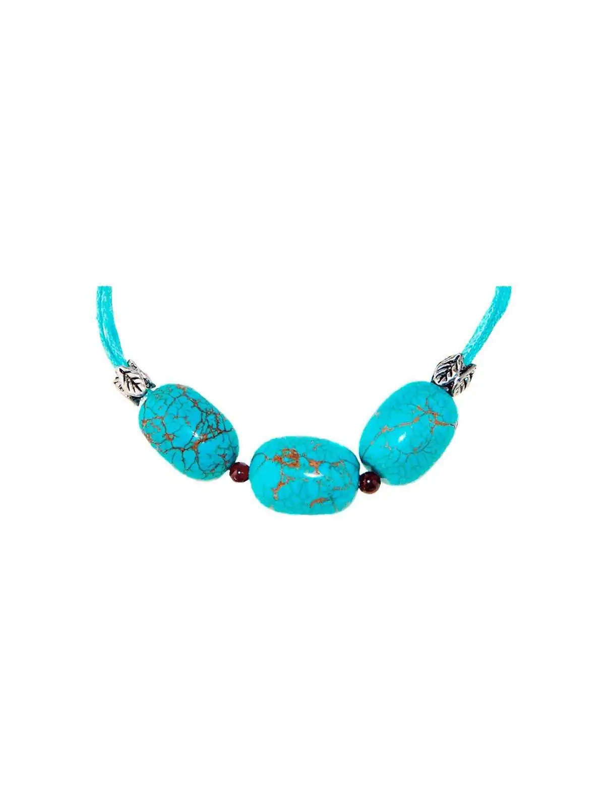 Detalle de pulsera con howlitas turquesas