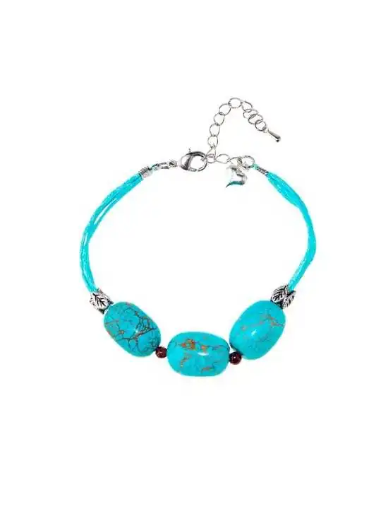 Pulsera con howlitas turquesas