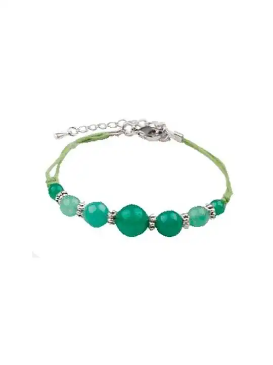 Pulsera de aventurinas verdes