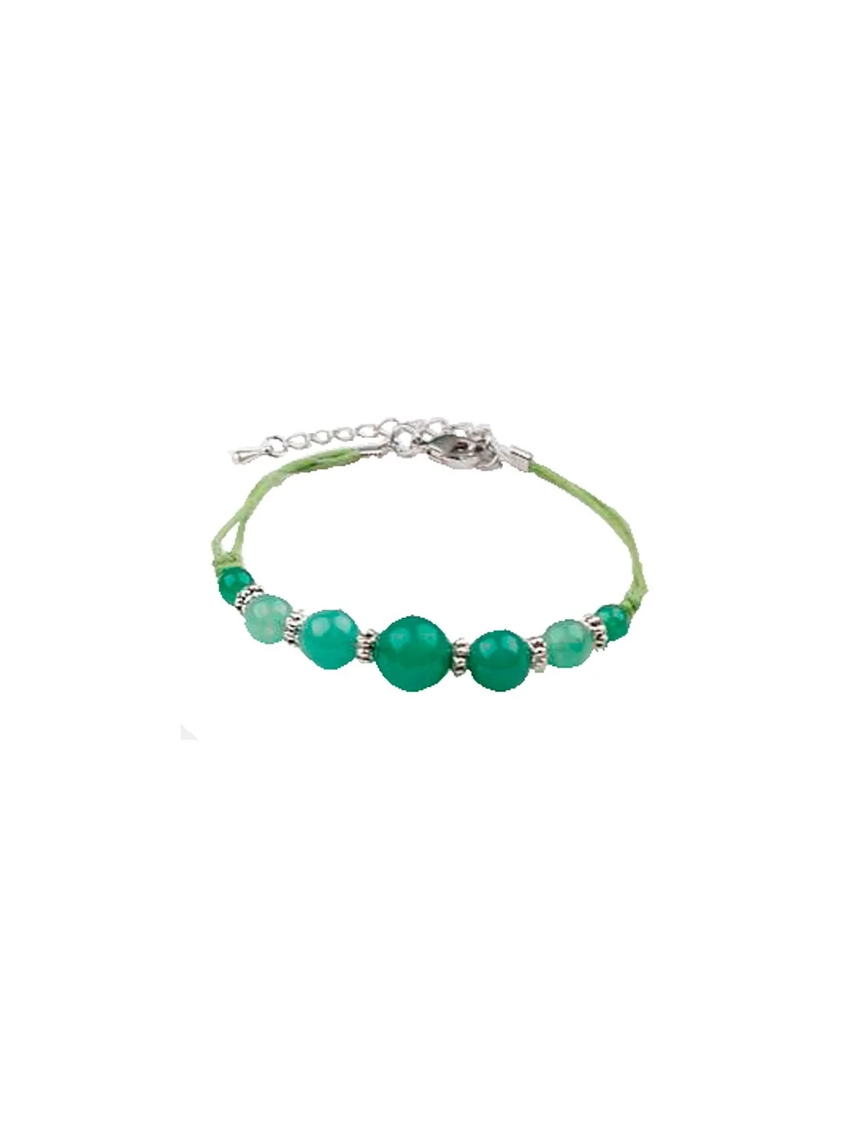 Pulsera de aventurinas verdes