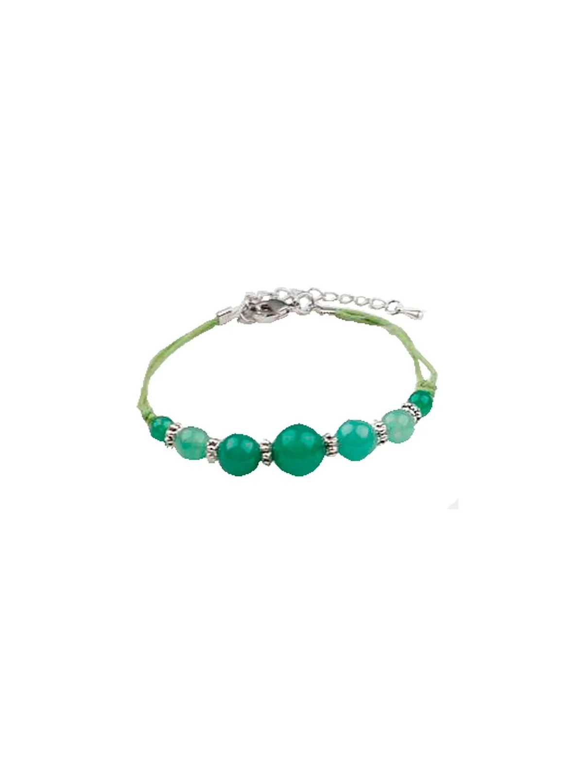 Pulsera bolitas de aventurina verde