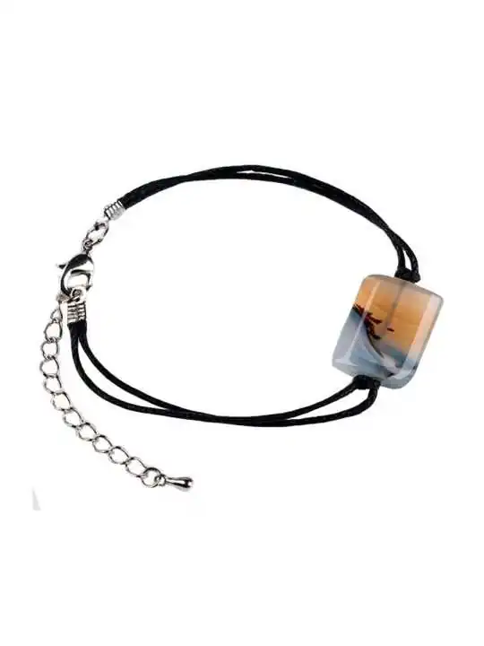 PUlsera minimalista con agata gris