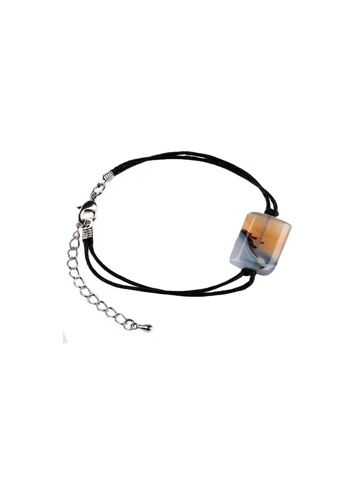 PUlsera minimalista con agata gris