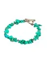 Brazalete de chips de turquesa natural verde