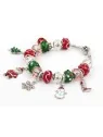 Pulsera con charms colores de la navidad
