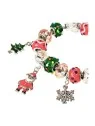 detalle Pulsera de charms colores de la navidad