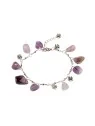 Brazalete con colgantes de amatista natural