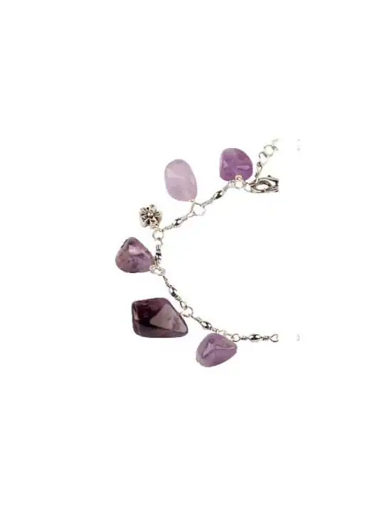Brazalete de amatista natural 