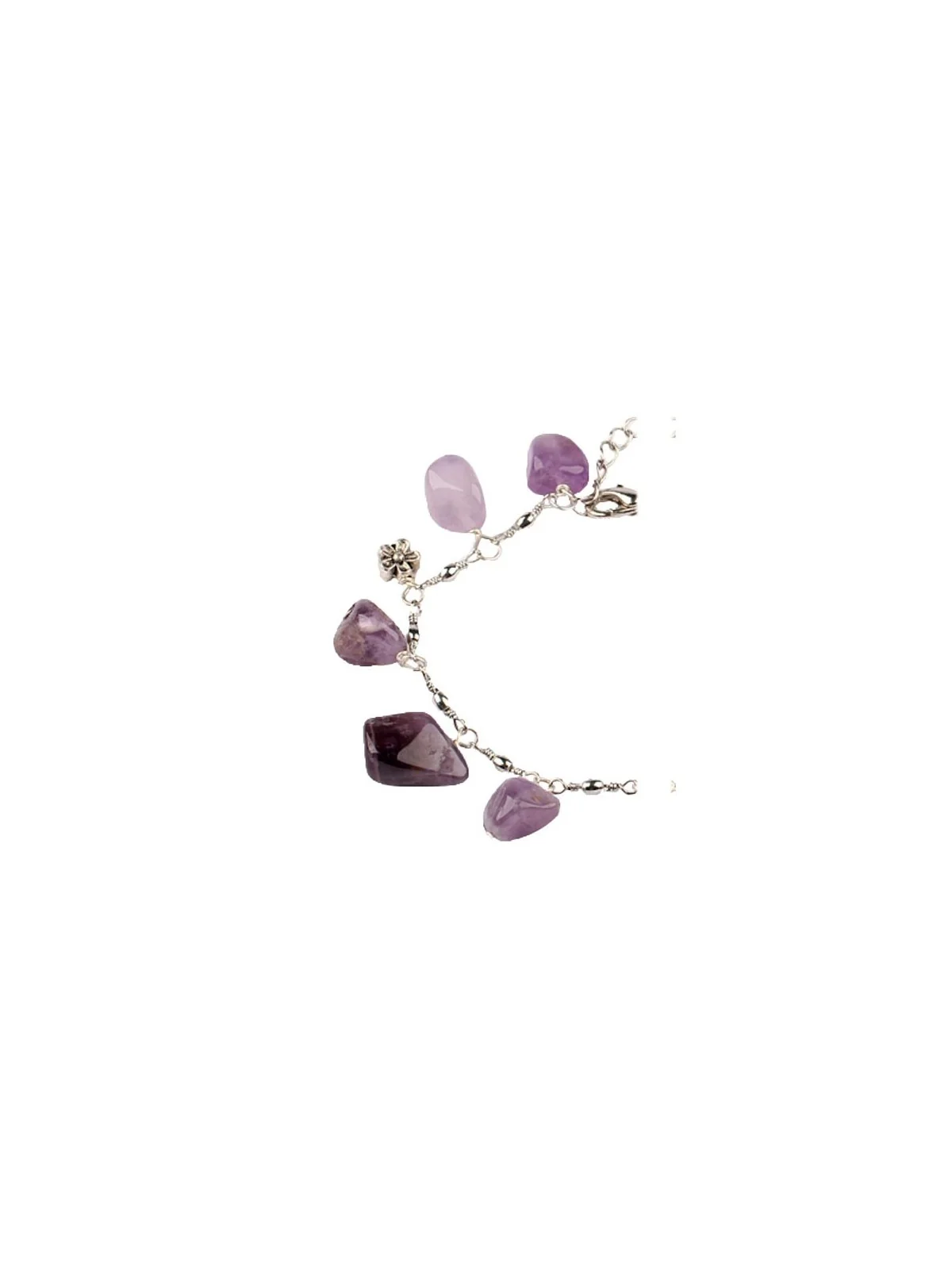 Brazalete de amatista natural 