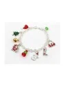Pulsera con colgantes de la navidad es esmalte de colores