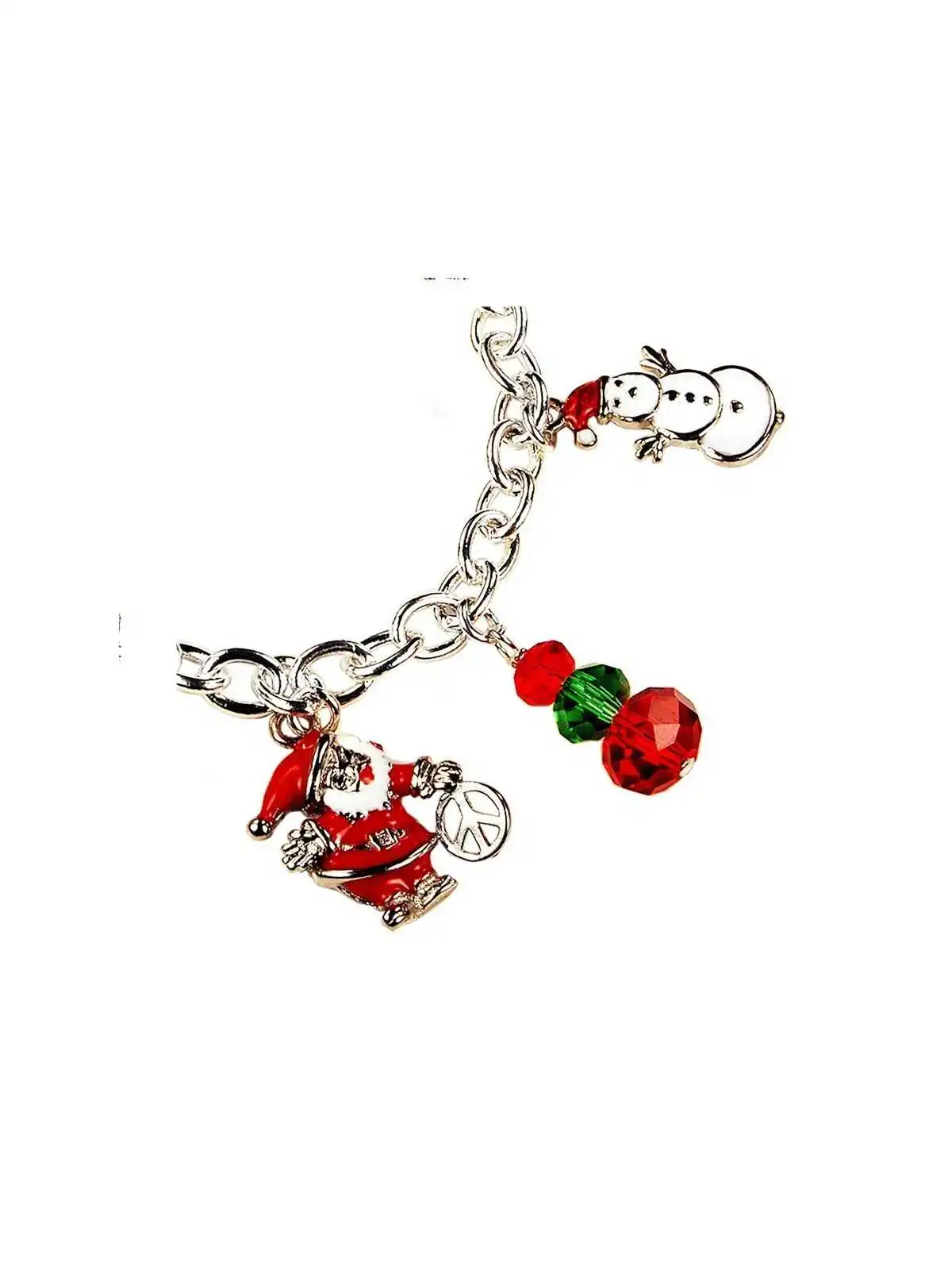 Detalle de la Pulsera con colgantes de la navidad