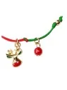 pulsera cordon rojo y verde de la navidad con alce