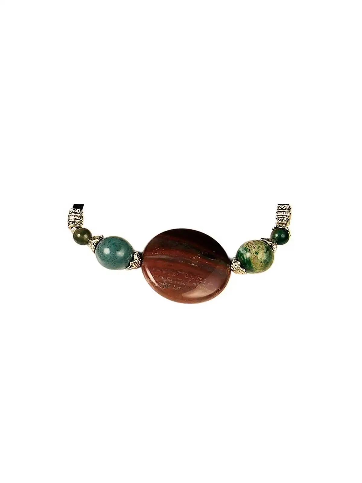 Detalle de pulsera con agatas de la india