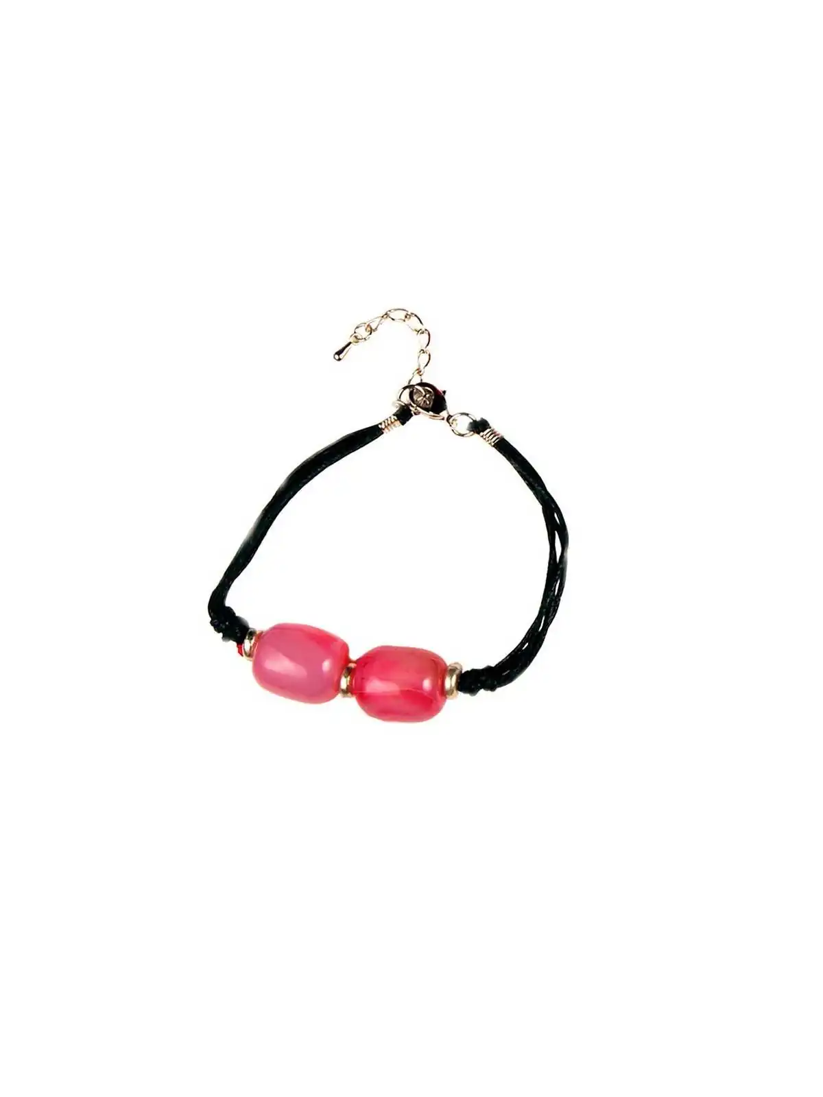 Pulsera con agatas de color rojo fuego