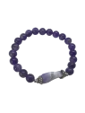 Pulsera cuentas amatistas con pieza central