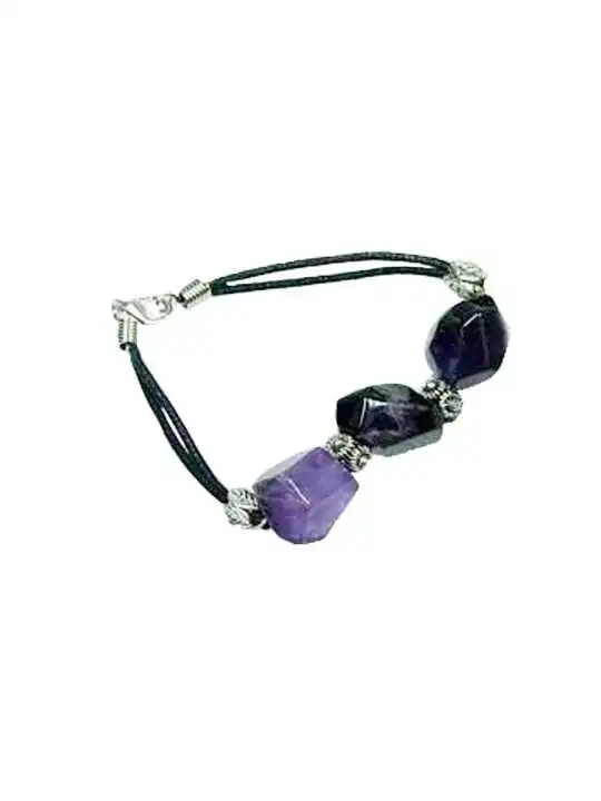 Pulsera con amatistas redondas