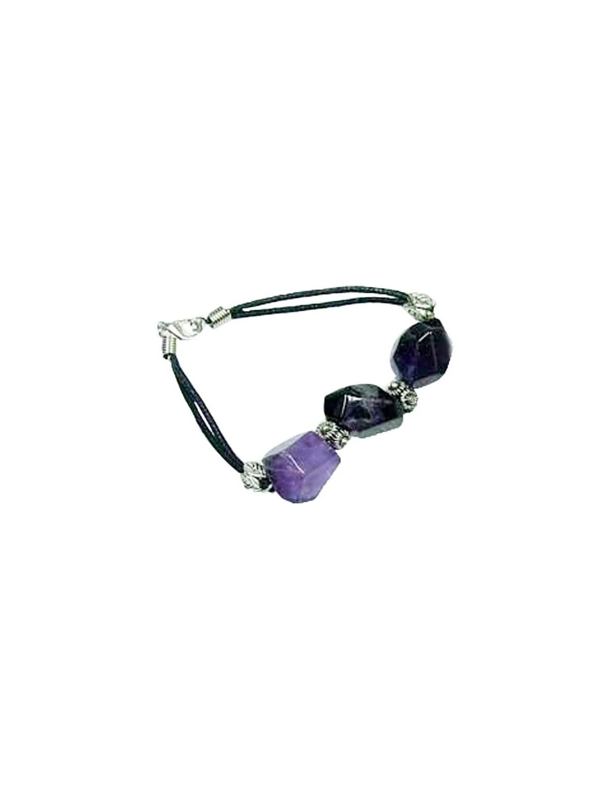 Pulsera con amatistas redondas