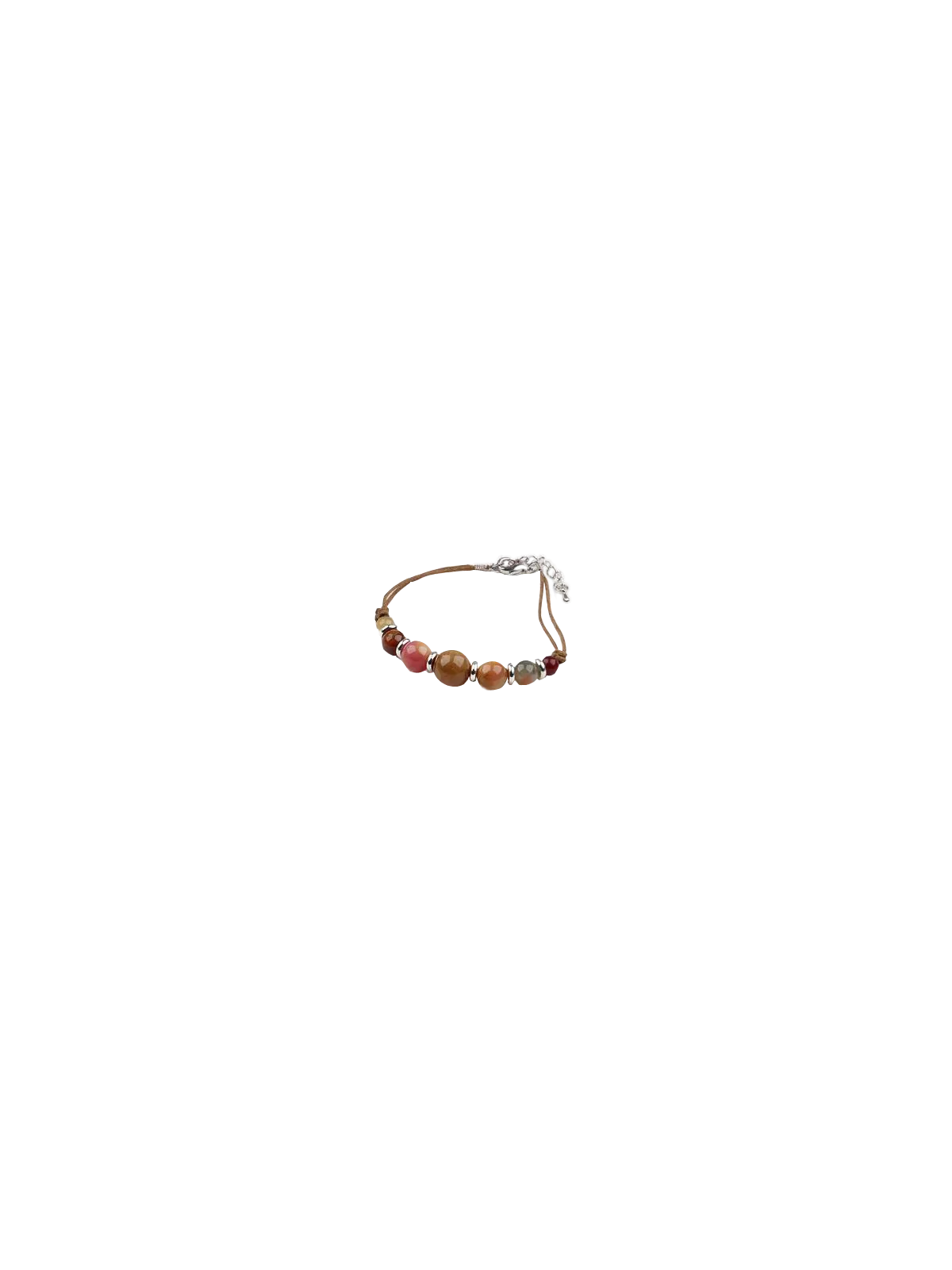 Pulsera con bolas de jade naturales