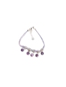 `pulsera con bolitas colgantes de amatista natural