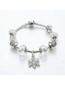 Pulsera de charms de la navidad plateada
