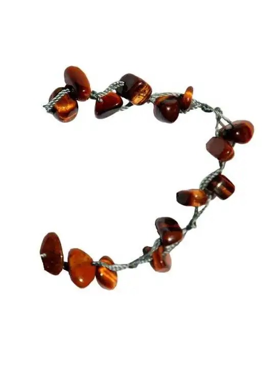 Detalle de brazalete de ojo de tigre