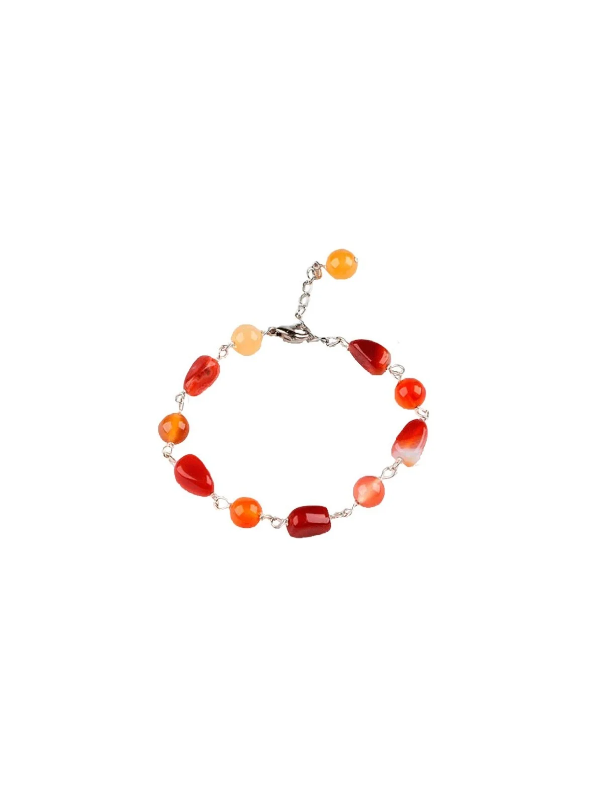 pulsera con bolitas de agata fuego