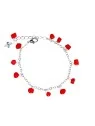 PUlsera de chips de coral rojo