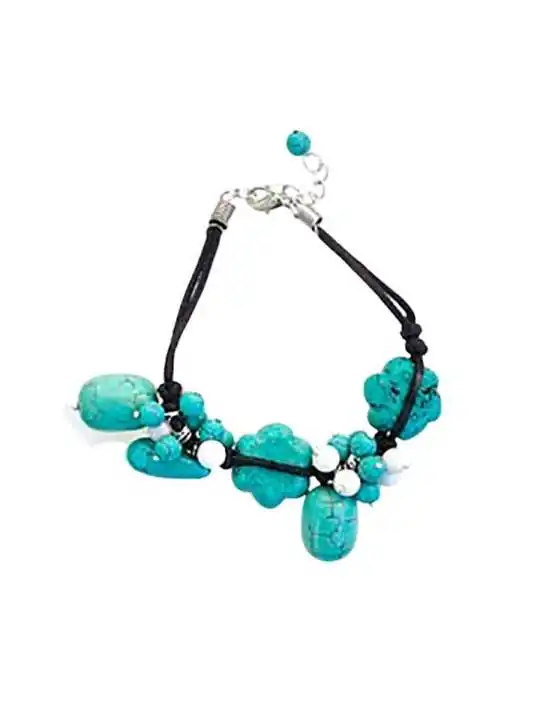 Pulsera de howlitas color turquesa azul primavera