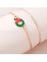 pulsera doble cadenitas de la navidad