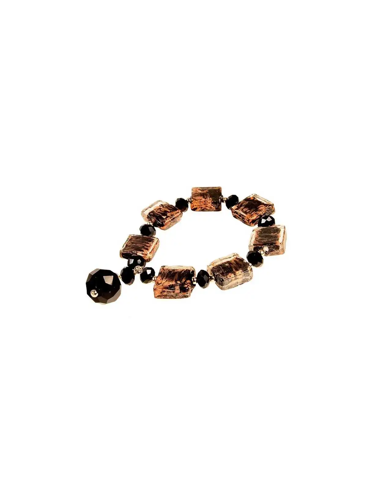 pulsera fantasia de cristal colores tabaco