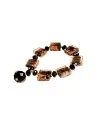 pulsera fantasia de cristal colores tabaco