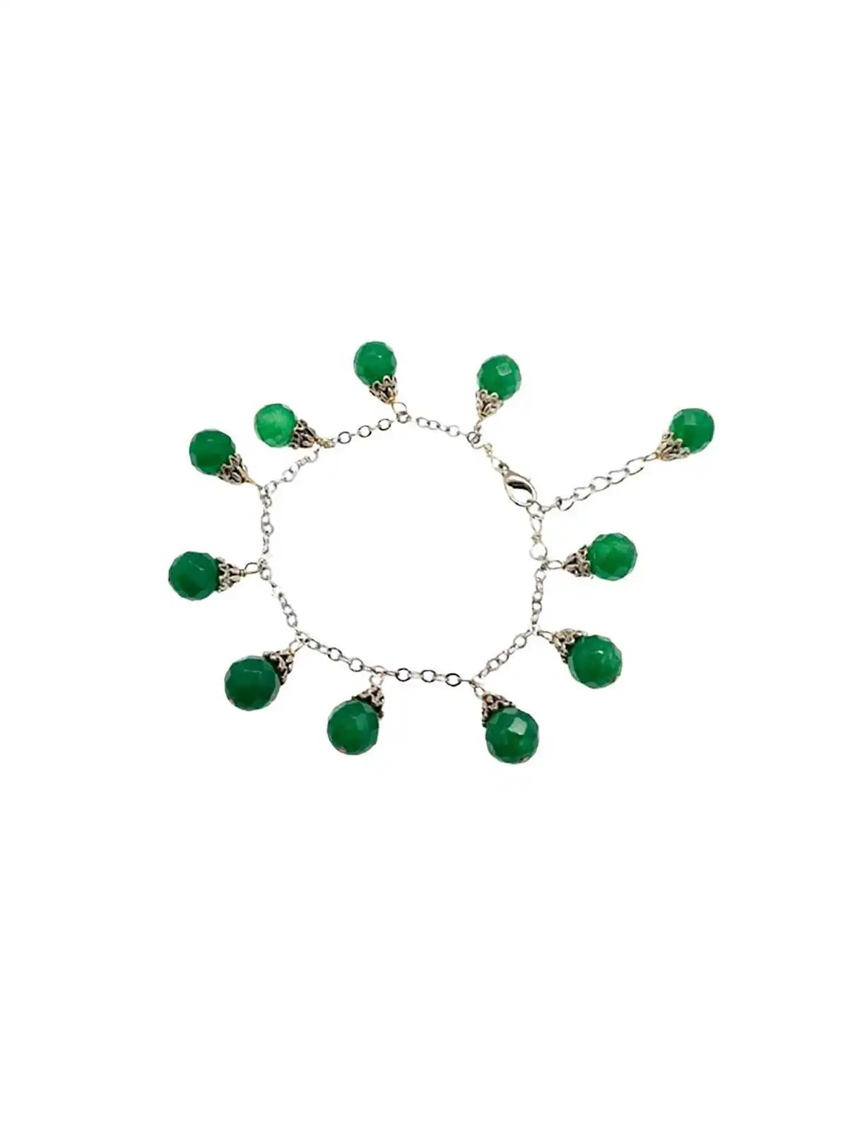 pulsera con gotas verdes de aventurina natural 