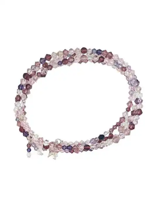 Pulsera sinfin de cristales violetas