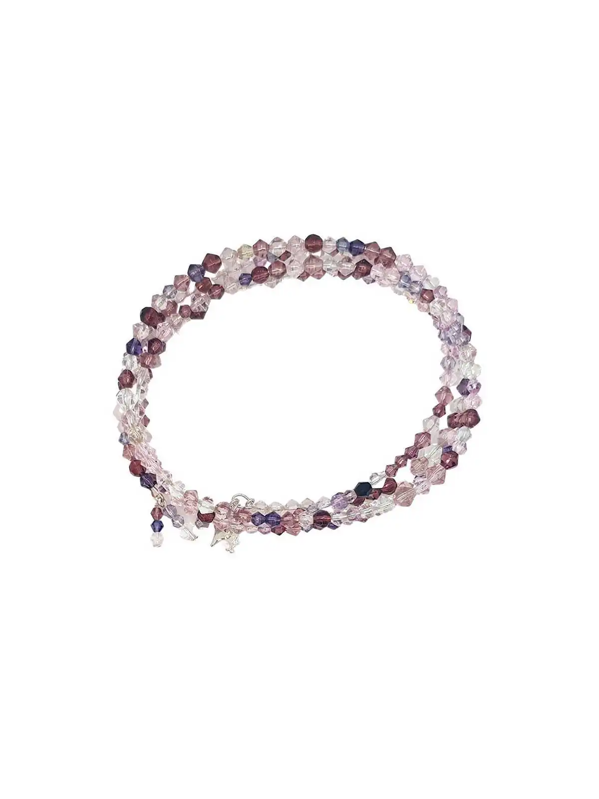 Pulsera sinfin de cristales violetas