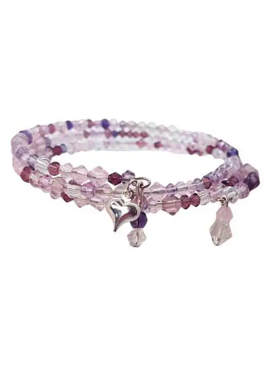 Brazalete sinfin cristales violetas